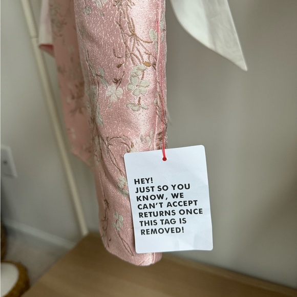 Corset Jacquard Mini Dress w puff sleeves - Picture 5 of 8